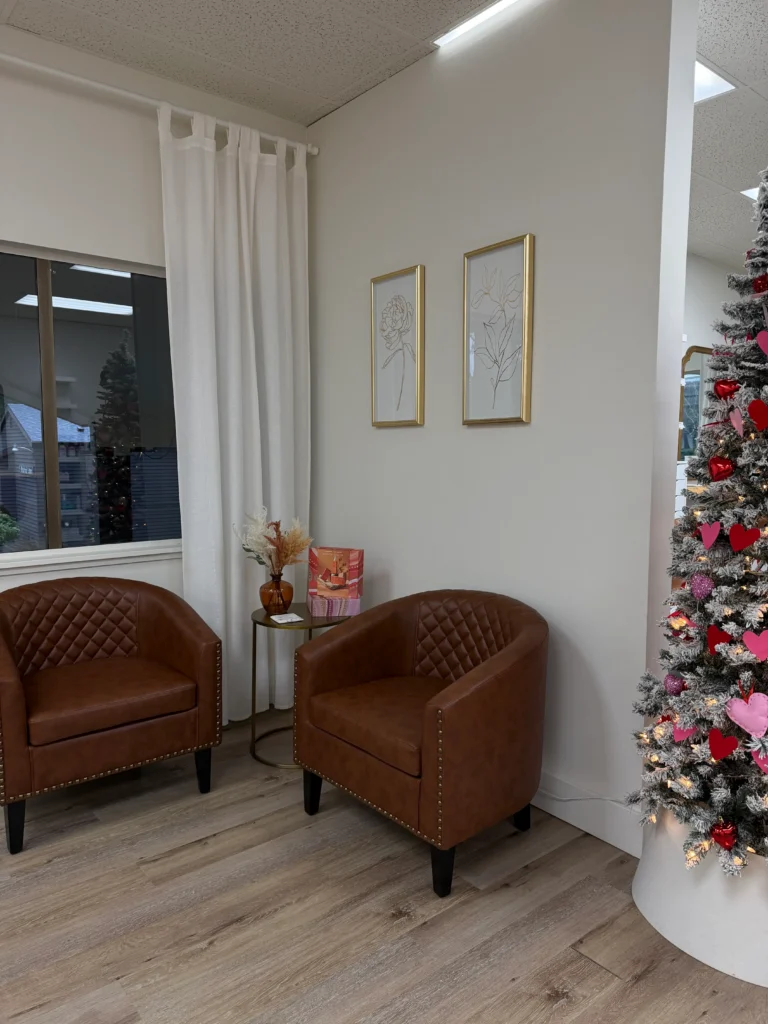 Client waiting area inside Anna Hair Studio